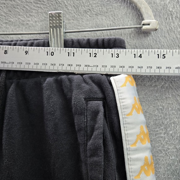 Kappa Men Activewear Pants XSMALL Black Jogger Logo 27" Inseam Cotton Polyester - Picture 8 of 13